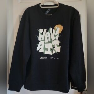Lululemon Hawaii Exclusive Steady State Crew Sweatshirt Black | Medium| RARE NEW